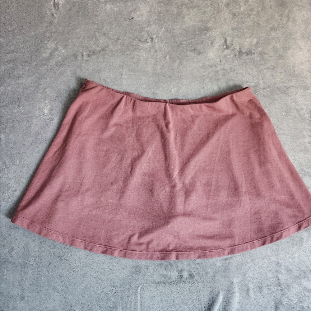 New Skims Smooth Layers Soft Lounge Mini Skort Skirt L Large Redwood NWOT